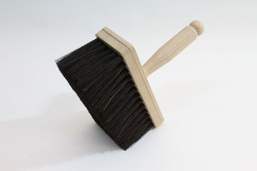 Maler-Deckenbürste eckig 18 x 7 cm mit Holzgriff / Rosshaar schwarz